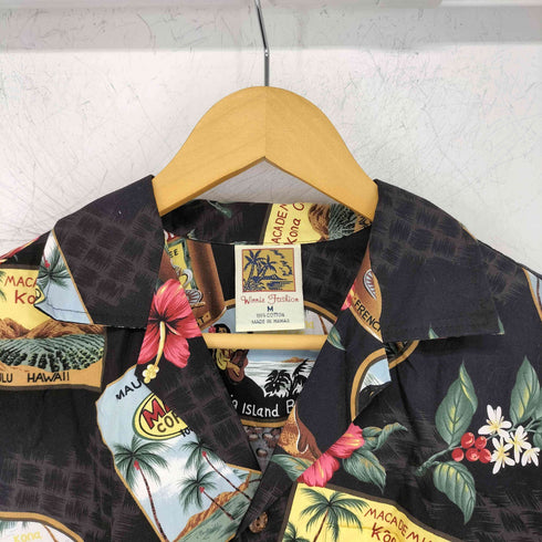 Winnie Fashion 総柄 コットン アロハシャツ メンズ JPN:M